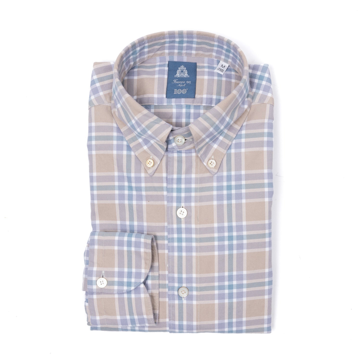 Sports Shirt "Vintage Plaid-Check" made of pure Wool - Collo Leonardo